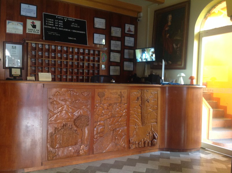 Recepción del Hotel San Pedro Juquila