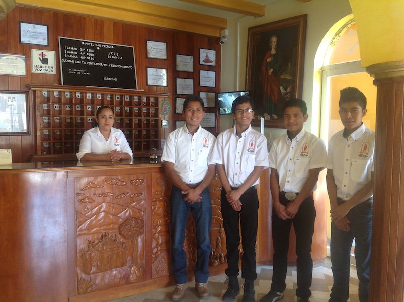 Recepción del Hotel San Pedro Juquila